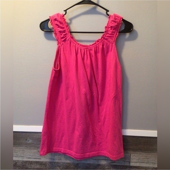 Cato Pink Sleeveless Tank Top with Gathered Neckline and Floral Details (0149) - Picture 3 of 3